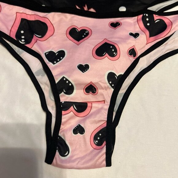 Morvia 3pk bows Hearts Pattern Leg Hip Woman’s panties 2XL Lingerie Valentines - Picture 3 of 11